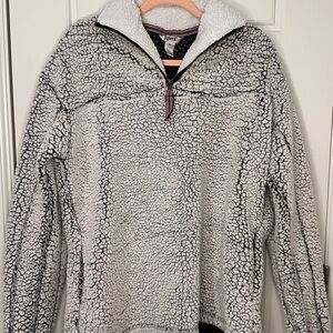 Royce Women's 1/4 Zip Up Jacket - Black and White